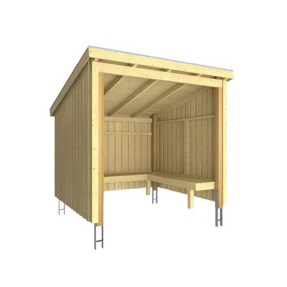 Nordic grillhytte Svante, af træ, HxBxD 2200 x 2180 x 2290 mm (5 m²)
