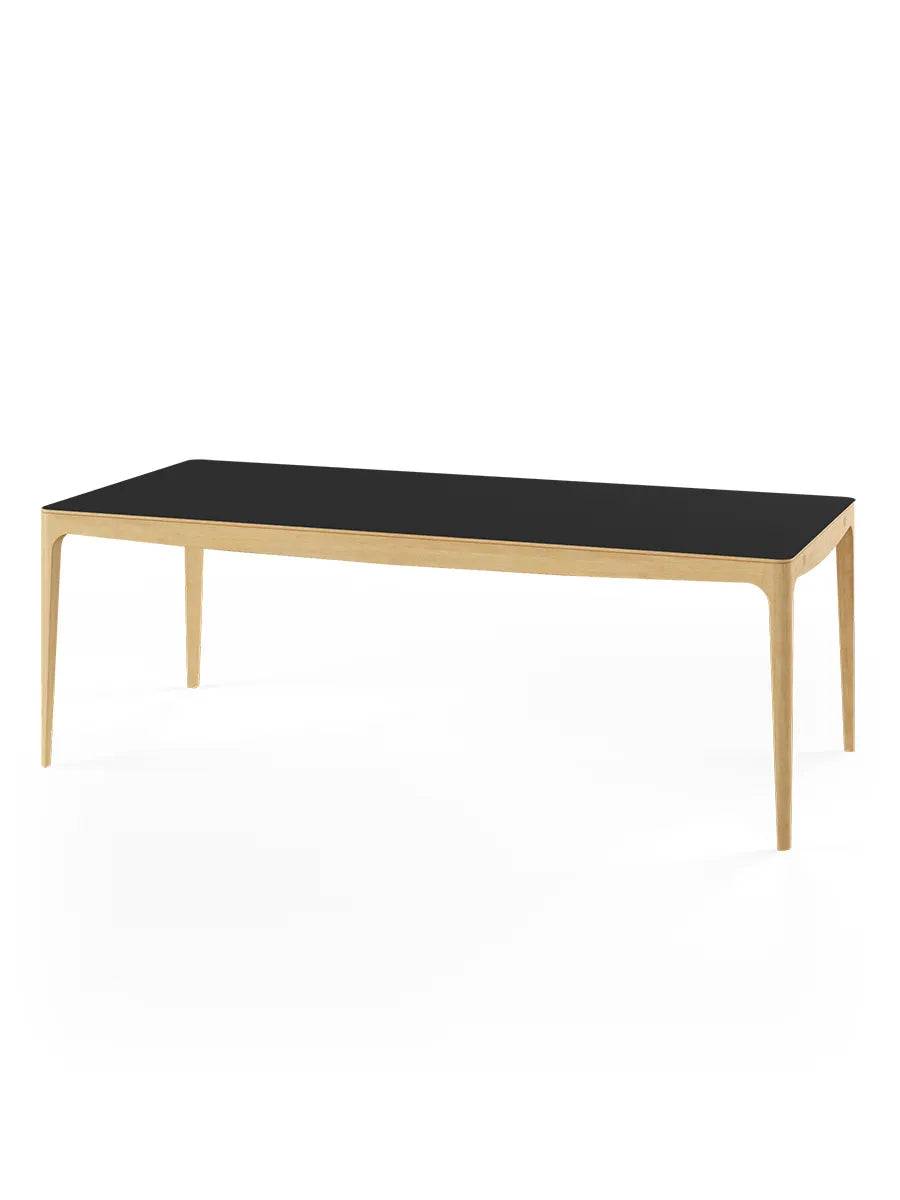 GM 3700 RO Spisebord, sort fra Naver Collection 210 x 100 cm / Ask olie / Inkl. 2 tillægsplader - Jacobsen Plus