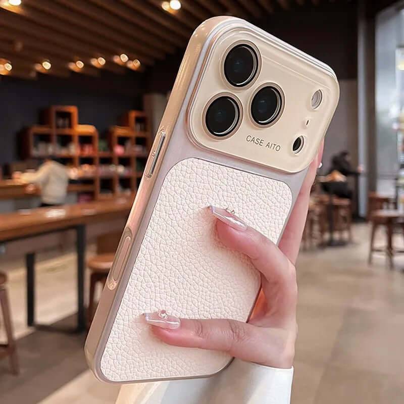 Lychee pattern Phone Case Full body Coverage - Simple White / IPhone16Pro