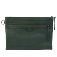 Balenciaga Vintage, Pre-owned, unisex, Grøn, ONE SIZE, Tyl, Pre-owned Laeder clutches