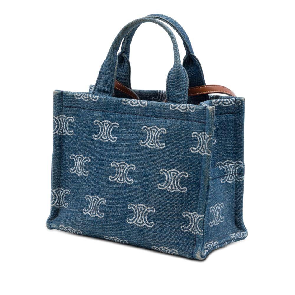 Celine Vintage Tote Stl. - Totebags Från Magasin - Blue (L 19.50cm x W 26cm x D 13cm)