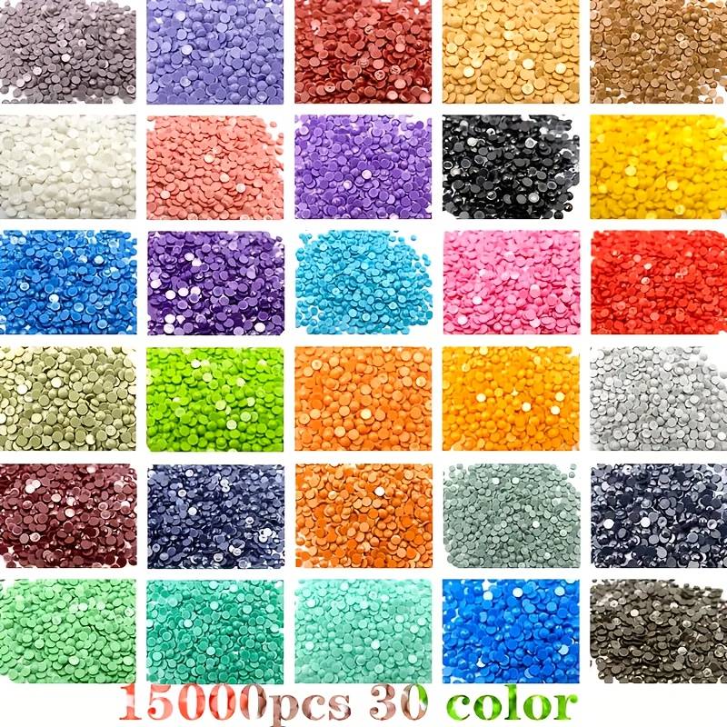 15000pcs 5d Diamond Painting Bright Diamond 30 Colors 500pcs/pack Diamond Painting Decoration With Shiny Diamond