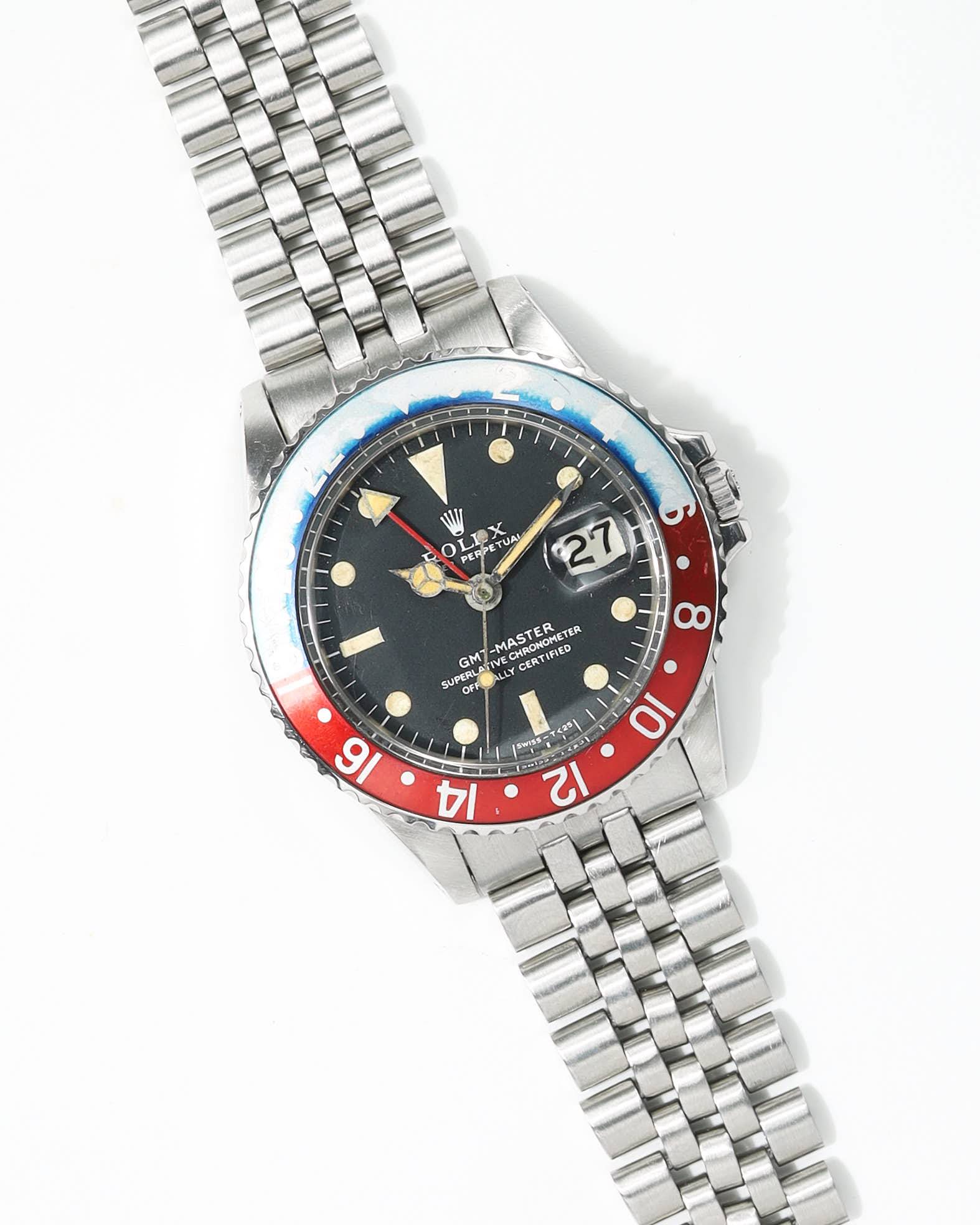 Rolex GMT Master 40mm Ref 1675 1969 Watch - Black - 40 cm