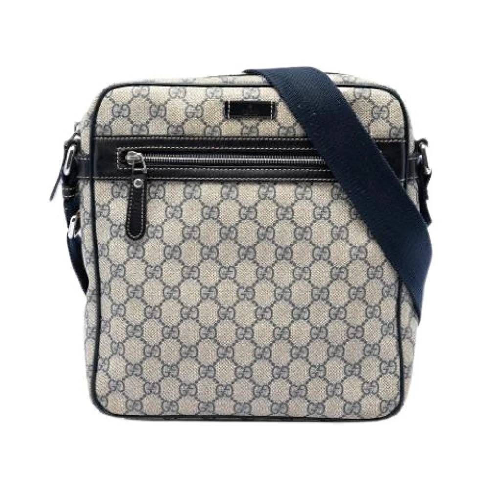 Gucci Vintage Pre-owned Vintage Crossbody Bag - Vintage - Dame - Blå - ONE SIZE - Læder