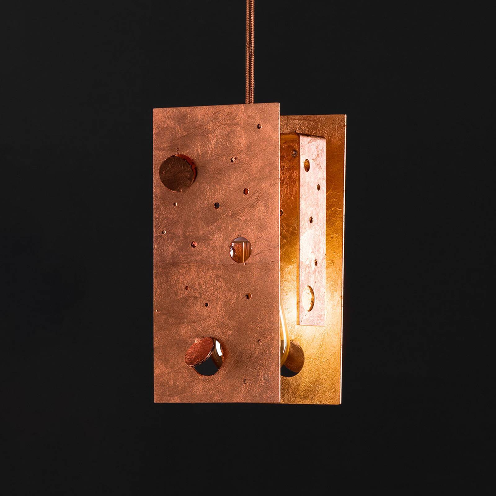 Knikerboker Designer hængelampe Buchi, dæmpbar, Kobber, Stue/spisestue, Metal, Design