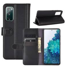 Ægte Læderetui Samsung Galaxy S20 FE Sort