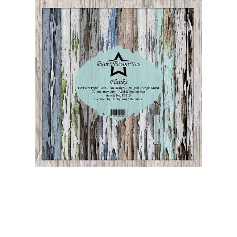 Scrapbookingpapper - 15x15cm - Planks