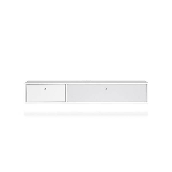 Mistral TV modul i snehvid med stofklap - 133 x 23 cm