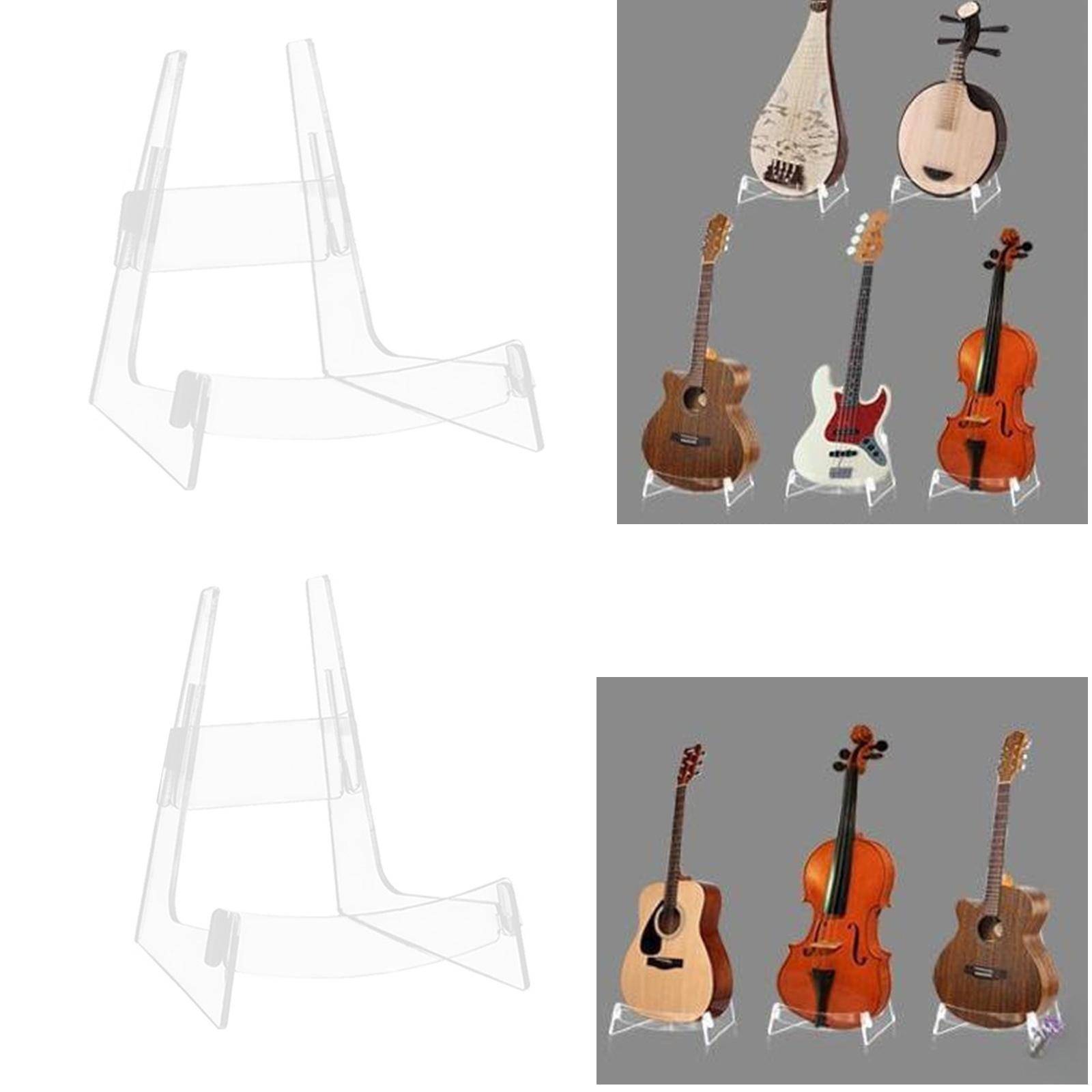 Akrylgitarrställ Fällbart Gitarr Ukuleleställ Stråkinstrumentställ L-Ram Klassiskt Gitarrställ Ukulelehylle transparent