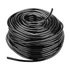 Ejoyous 8n3f2zx50o1384-03 50 m bevattningsslang, PVC svart trädgårdsslang slitstark flexibel vattenslang droppbevattningsslang för jordbruk gräsmatta trädgårdsbevattning 4 mm/7 mm, 50 meter