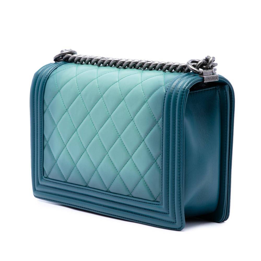 Chanel Vintage Chanel Boy Bags Stl. - Chanel Vintage Från Magasin - Blue (L 17cm x W 27cm x D 8cm)