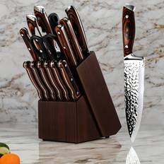 TEMU Set Of 15 Kitchen Knives, Knife Set, Kitchen Knife Set Includes Chef Knife, Best Christmas Gift