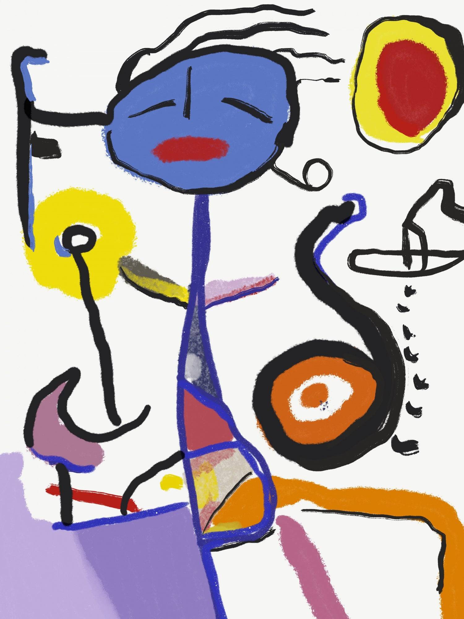 Child in the wind Poster och Canvastavla - Poster / 70x100 cm