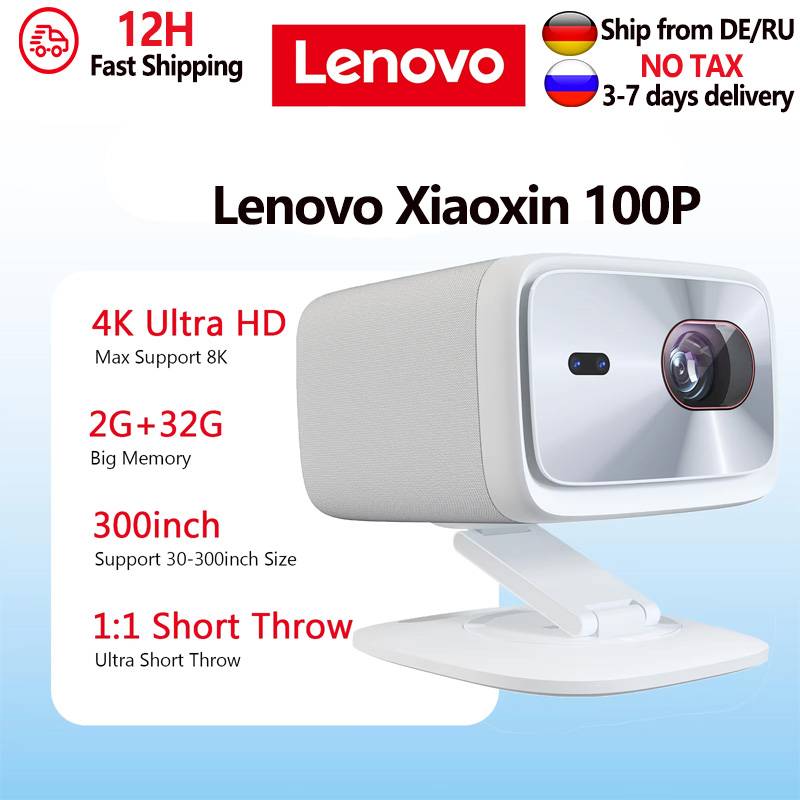 Lenovo 4K Projectors Ultra HD 100P Android WIFI6 Auto Focus PK Laser Portable Outdoor Video Movie Home Theater Projector