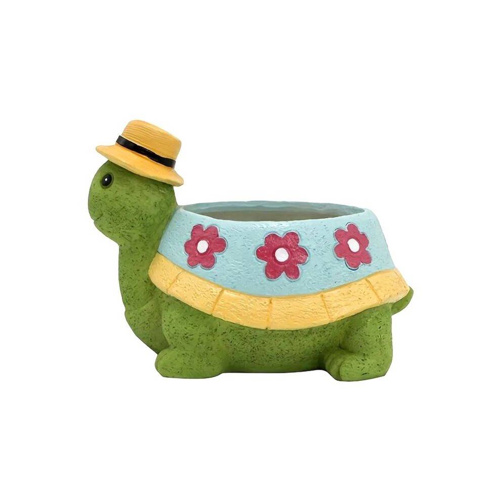 Cute Turtle Flower Pot Planter Pot for Indoor and Outdoor Succulent Plant Pots, Plants Desk Display Resin Pots Flower