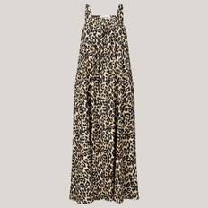 LungoLL Maxi Dress SL, lang stropkjole i leopard print