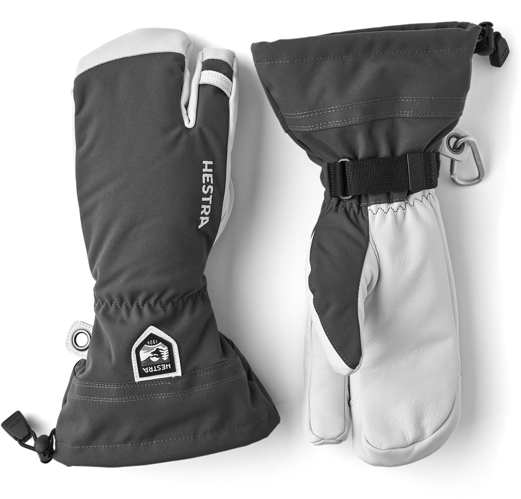 Hestra Army Leather Heli Ski 3-Finger 9 GREY (9)