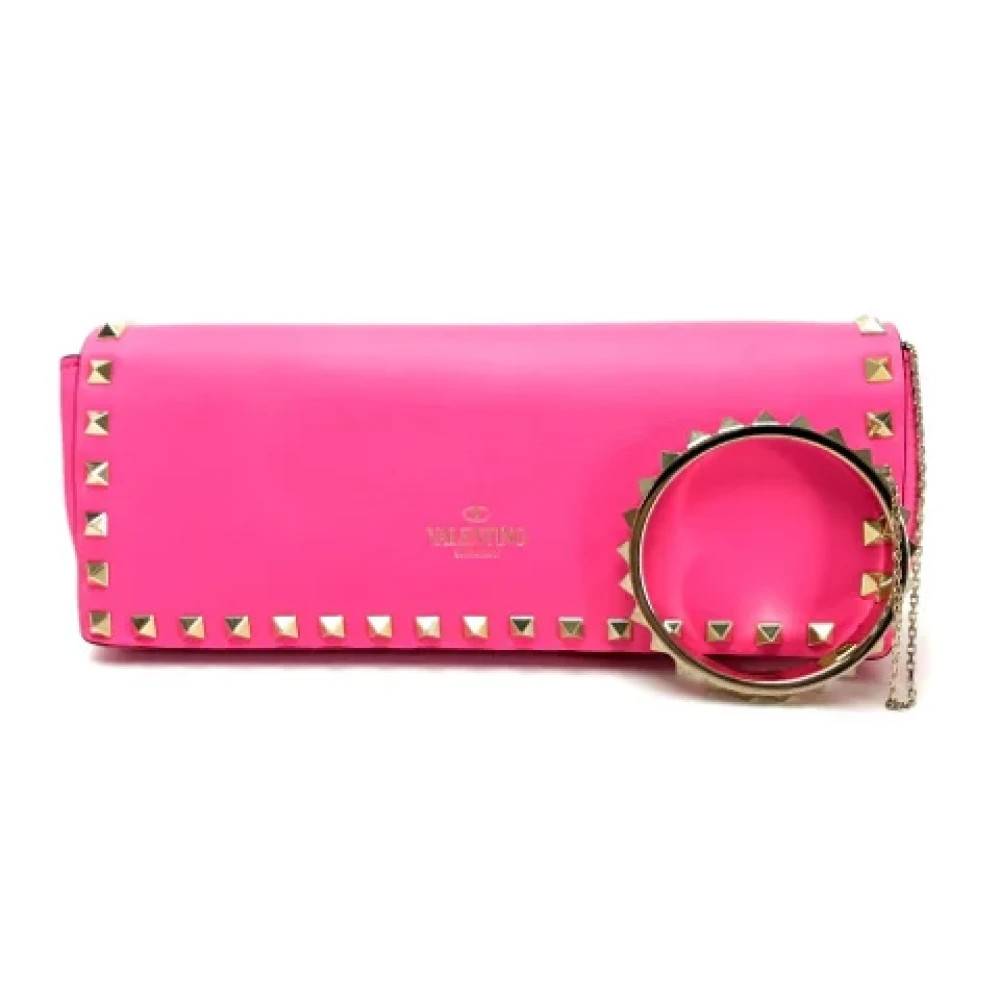 Valentino Vintage Pre-owned Laeder clutches - Vintage - Dame - Lyserød - ONE SIZE - Tyl