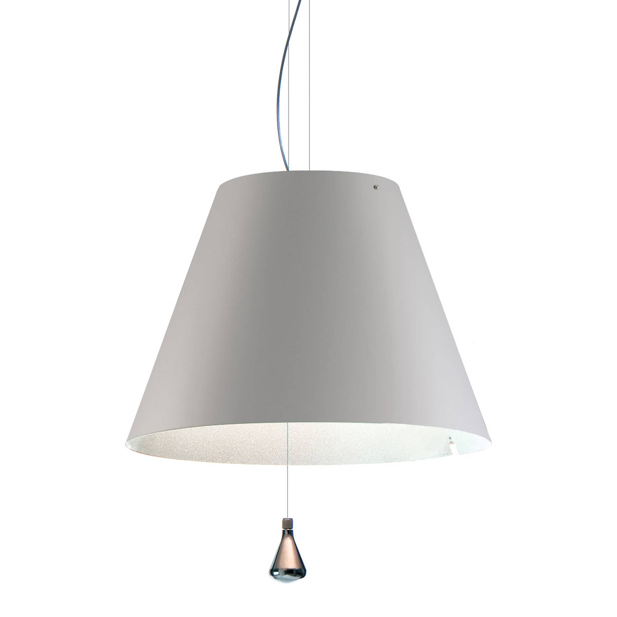 Luceplan - Costanza D13 Suspension, Alu, Mistic White, Teleskop, Excl. Ljuskälla - Pendellampor - Paolo Rizzatto - Grå