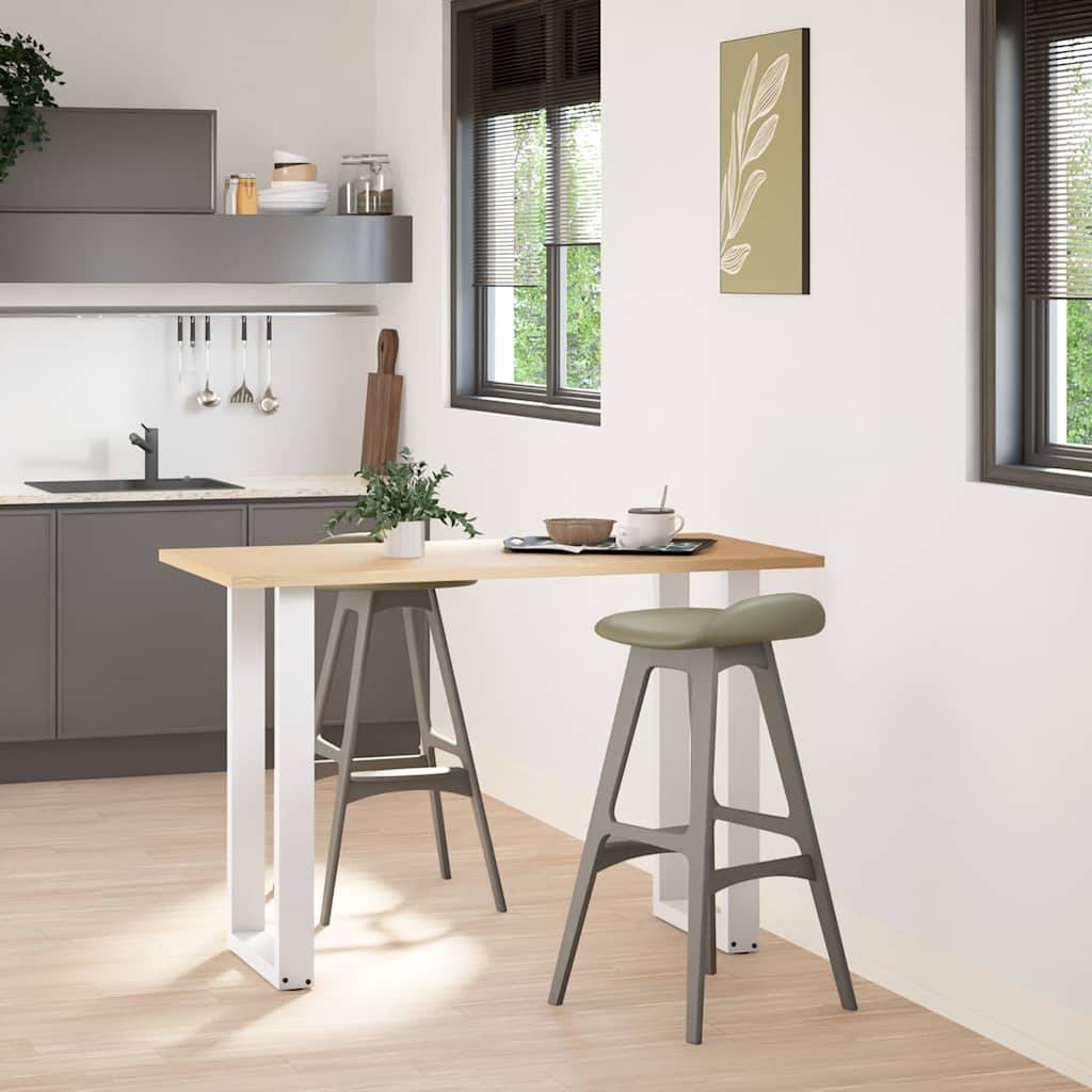 vidaXL barbordsben U-formet 2 stk. hvid 40x(90-91) cm stål