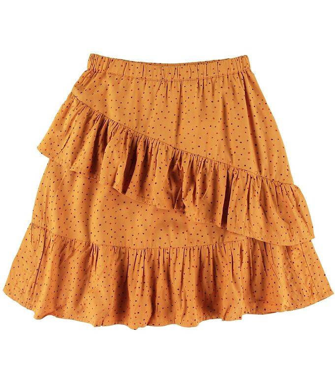 Soft Gallery Kjol - Fine - Orange m. Prickar - Soft Gallery - 2 år (92) - Kjol