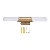 Vägglampa i Borstat Guld Elegant Modern Lampskärm i Glas E26-sockel för Badrum, Kök, Vardagsrum