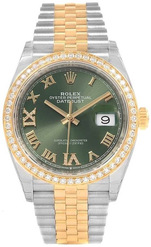 Rolex Herrklocka 126283RBR-0011 Datejust 36 Grön/Stål Ø36 mm