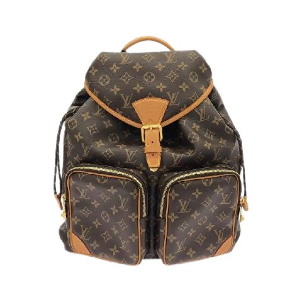 Louis Vuitton Vintage Pre-owned Monogram Montsouris Cargo Rygsæk - Vintage - Dame - Brun - ONE SIZE - Uld