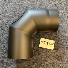 Bøjning m/renselem 2×45° Ø120 mm.