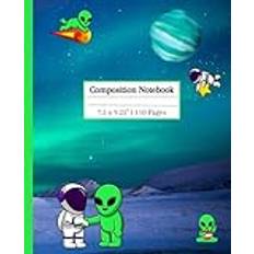 Celestial Notes: Cute Alien & Astronaut Galaxy Notebook | 110 Pages, 7.5 x 9.25"