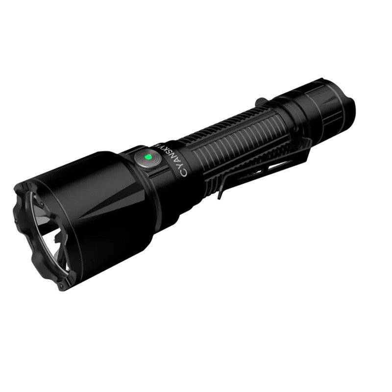 CYANSKY K3 V2.0 2000LM 700M Långdistans Stark LED-ficklampa Högpresterande Professionell Taktisk Fackla Utomhus Sökande