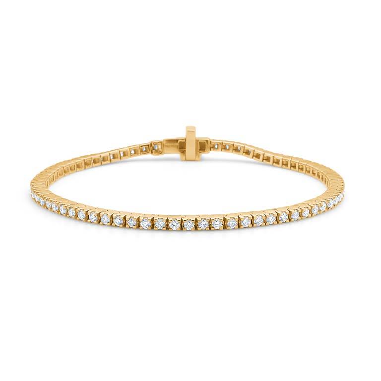 Mads Z "Tennis" armbånd 14 kt. guld m. 1,50 ct. w/si brillanter