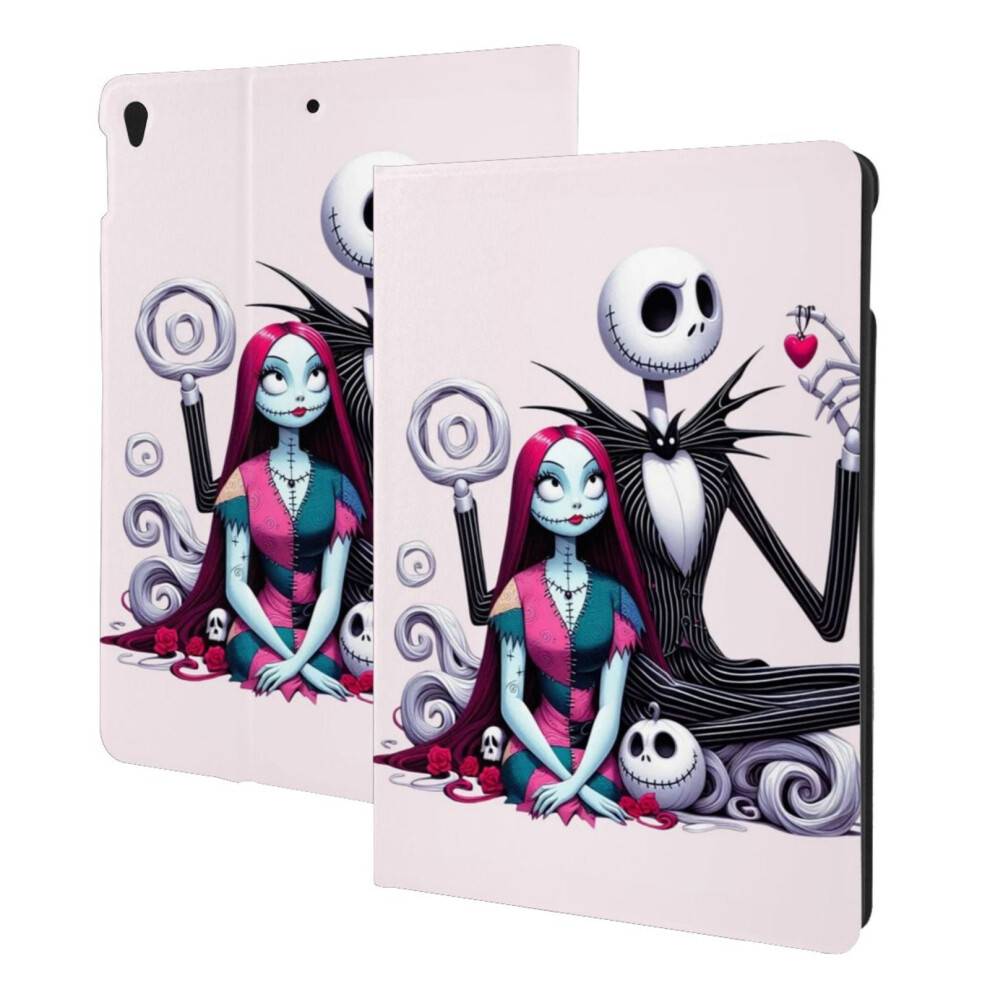 The Nightmare Before Christmas Kompatibel med iPad 9./8./7. 10,2 tommer cover, Folio Stand Cover med blyantholder