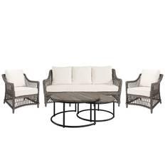 Marbella/Anson soffgrupp vintage grey - Beige/Grå/Träfärg