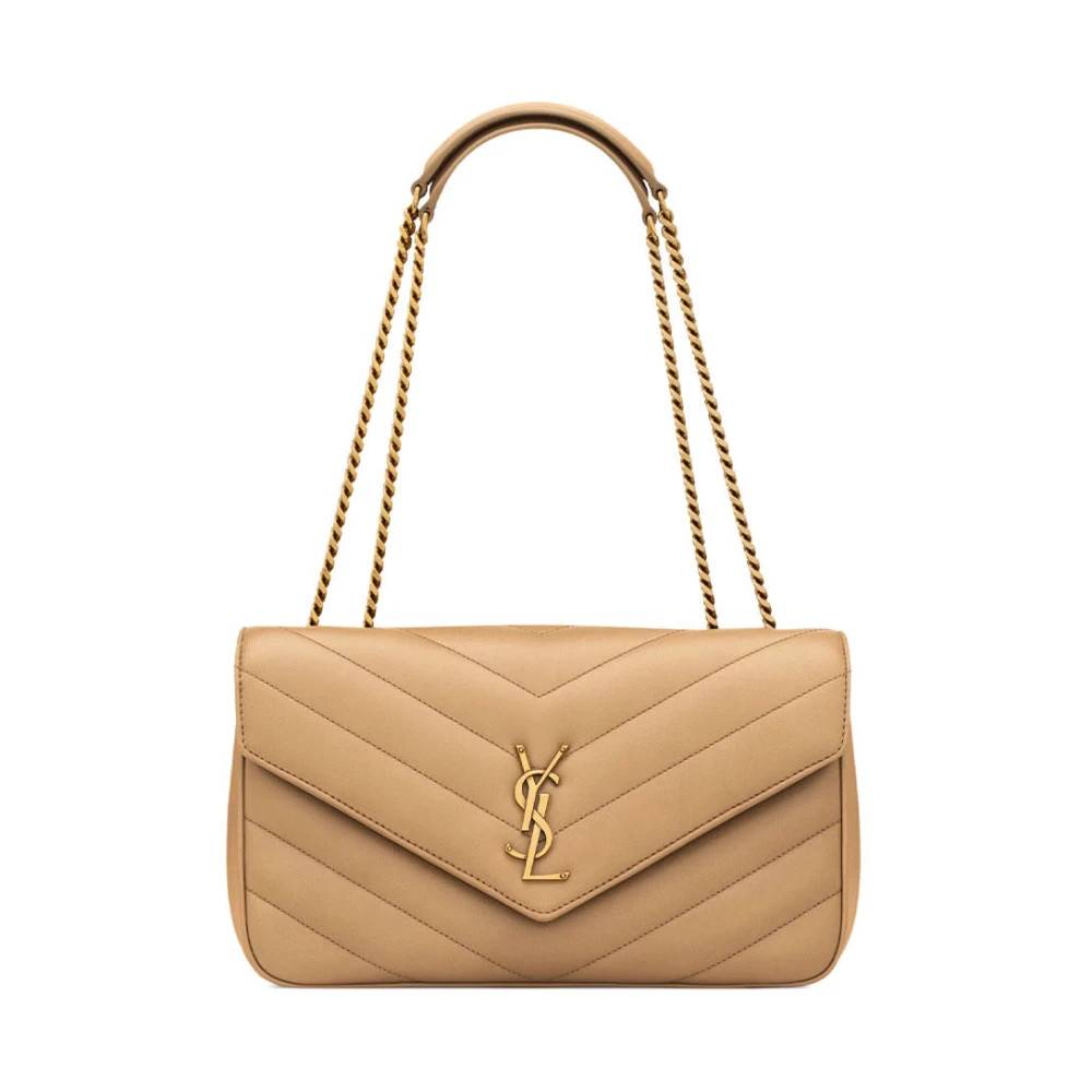 Saint Laurent Loulou Skuldertaske Medium - Tasker - Dame - Brun - ONE SIZE - Uld