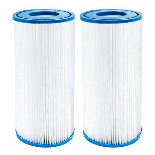 WuYan Filter 2 stycken för Best-Way 58012 filterpatron för daglig pool skötsel lätt att byta ut typ A/C patron ersättning poolfilter typ