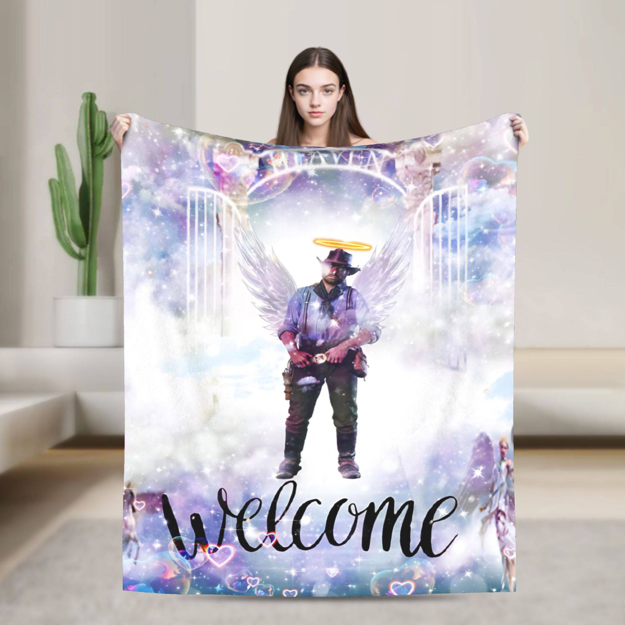 Arthur Morgan Red Dead Redemption Blanket  Graphic Plush Throw Blanket For Couch Chair Travel Office Flannel Bedspread Bed Cover
