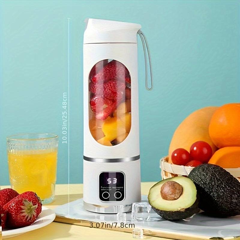 Portable USB-Rechargeable Blender & Juicer - Easy Clean, Perfect for Fruit & Vegetable Drinks, Milkshakes - 10.14oz to 16.91oz Capacity - White