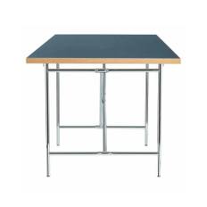 PLEASE WAIT to be SEATED EIERMANN2 Dining Table (200x90 cm) Spisebord Dark Blue Linoleum & Chrome