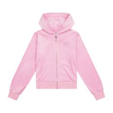 Full Zip Diamante Velour Hoody