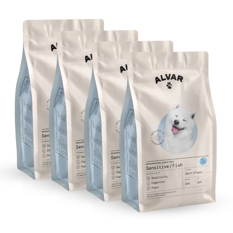Alvar Pet Sensitive/Fish dry food 6 x 7 kg - Default Title