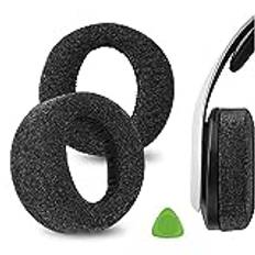 Geekria Comfort öronkuddar i linne för Sony PlayStation 5, PS5 PULSE 3D trådlösa hörlurar öronkuddar, reparationsdelar (grå)
