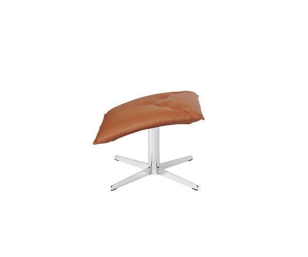 Skipper Funiture Wave skammel - Sort Krom / Cognac(som vist)