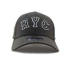City Connect New Era Cap 39THIRTY New York Mets MLB CITY CONNECT FLEX FIT CAP BLACK WHITE NEW ERA NEW YORK METS Hat 3930 Stretch Size ALT-2 L/XL