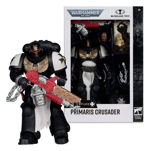 McFarlane Toys - Warhammer 40,000 (40k): Primaris Crusader (Black Templars) - Action Figure 18cm