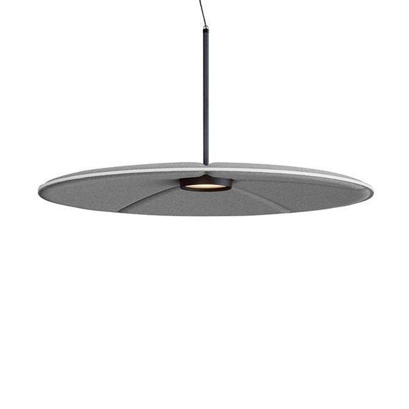 Lydabsorbent Lily lampe med LED, Ø 1200 mm, grå