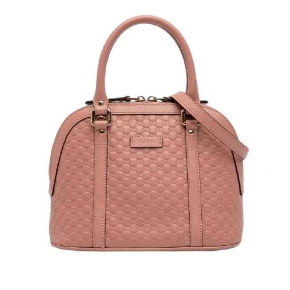 Gucci Vintage Pre-owned Satchel - Vintage - Dame - Lyserød - ONE SIZE - Uld