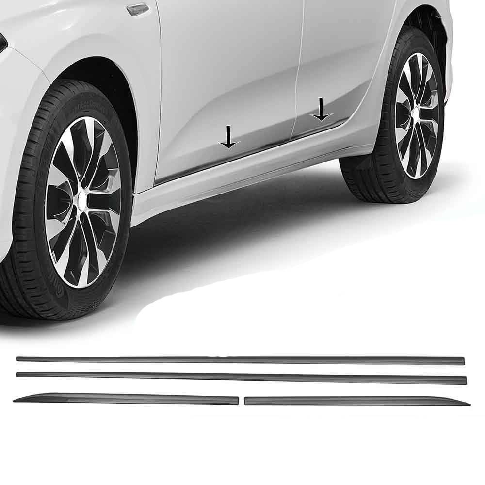 Sidelister - VW Polo V 6R 2009-2017 - 4 stk. Rustfri stål mørk krom