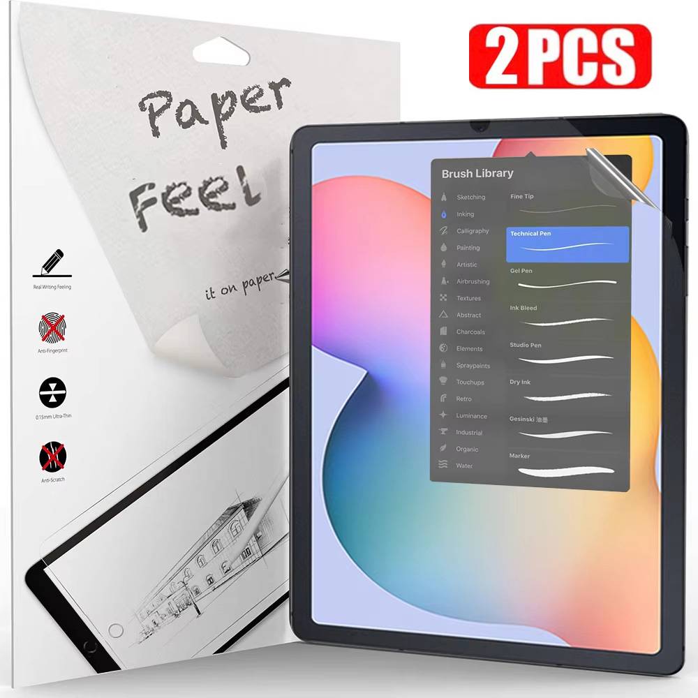 2Pcs Paper Feel Like Screen Protector For Apple iPad Air11 13 M3 M2 A16 2025 iPad Pro 11 10.2 7/8/9th 10th Gen Air 2 3 4 5 10.9
