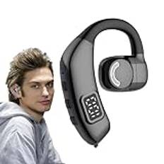 Handsfree-hörlurar, trådlöst handsfree-headset – trådlösa sporthörlurar med LED-display | HiFi-ljud, brusreducering och 180 graders rotation, luftledningshörlurar för cykling